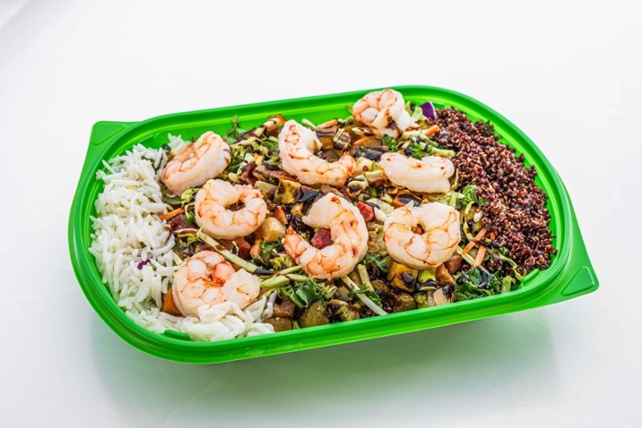 Garden Rice Bowl with Shrimp