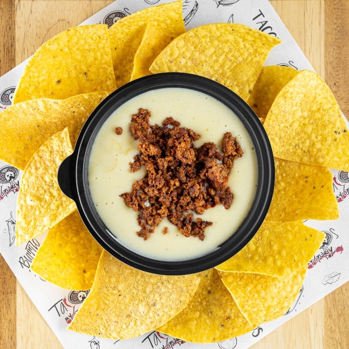 CHORIZO-QUESO DIP AND CHIPS