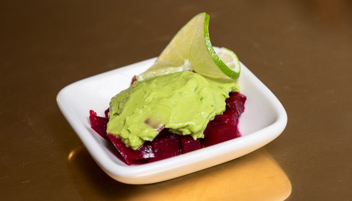 Pickled beets with Guac Sauce