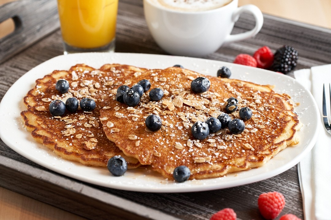 Blueberry Granola Pancakes