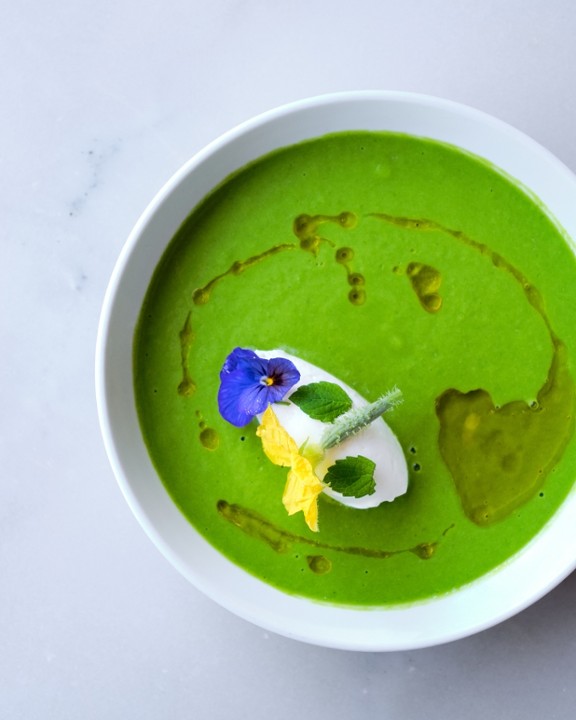 English Pea Gazpacho