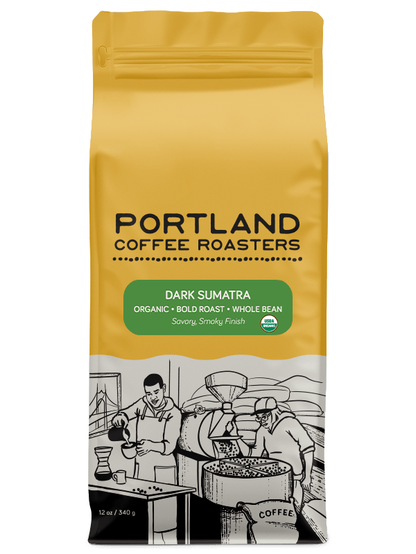 Organic Dark Sumatra 12oz bag