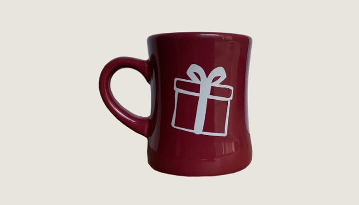 Holiday Diner Mug 10oz- Burgundy