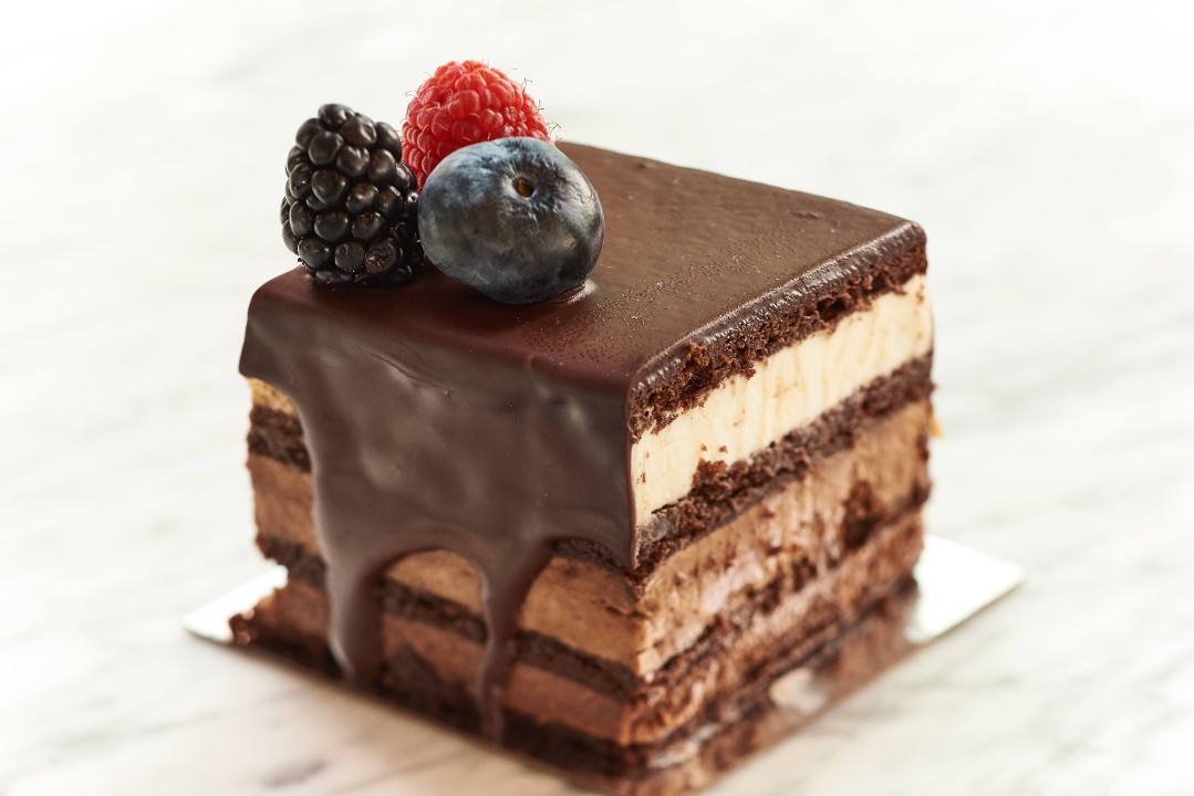individual triple chocolate mousse cake