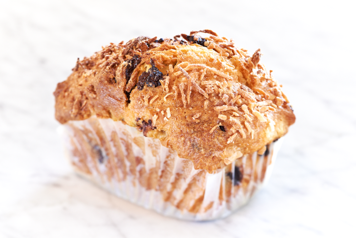 gluten free chocolate chip coconut muffin