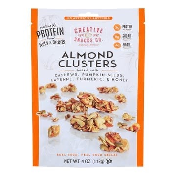 Creative Snacks Almond Clusters Cashew and Spice