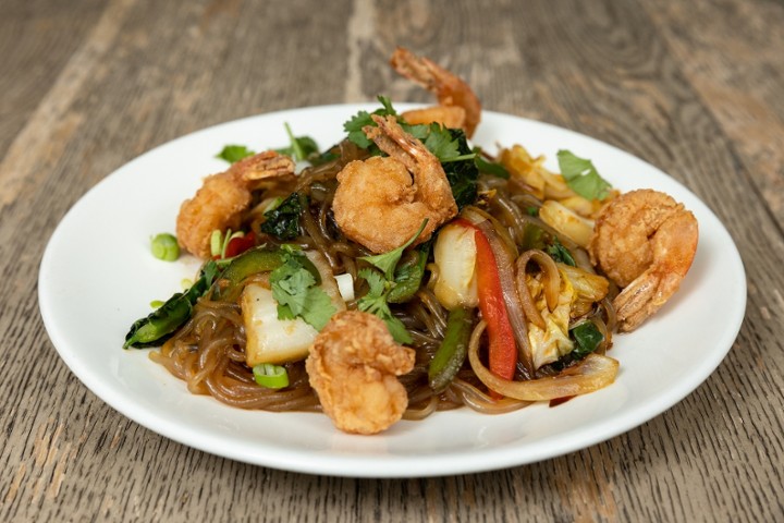 Sweet Potato Noodles & Shrimp