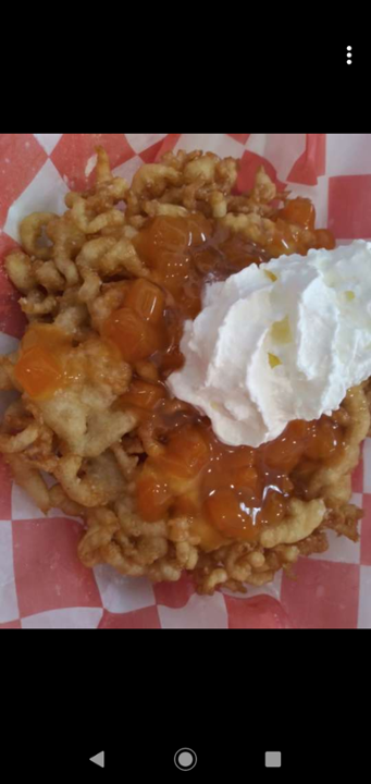 Peaches & Cream Funnel Cake