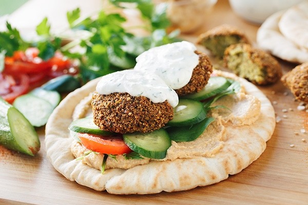 Falafel with humus