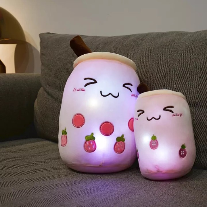 LED Light Up Boba Plush 9” (PINK)