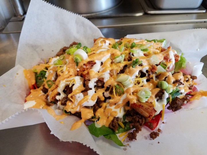 Korean Beef & Kimchi Nachos