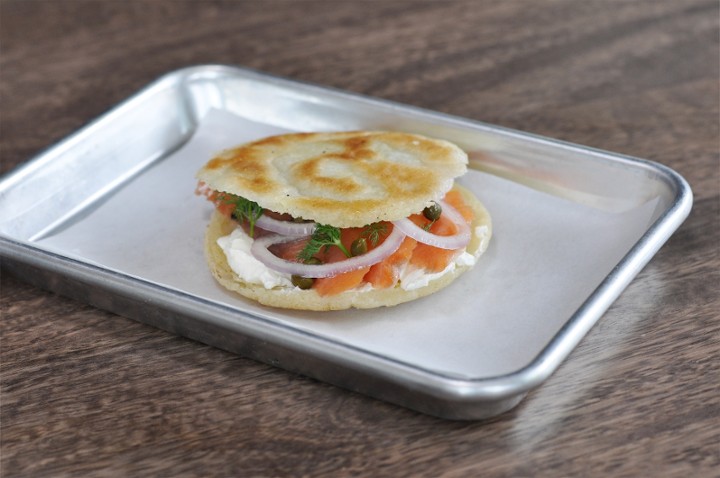 Smoked Salmon Arepa