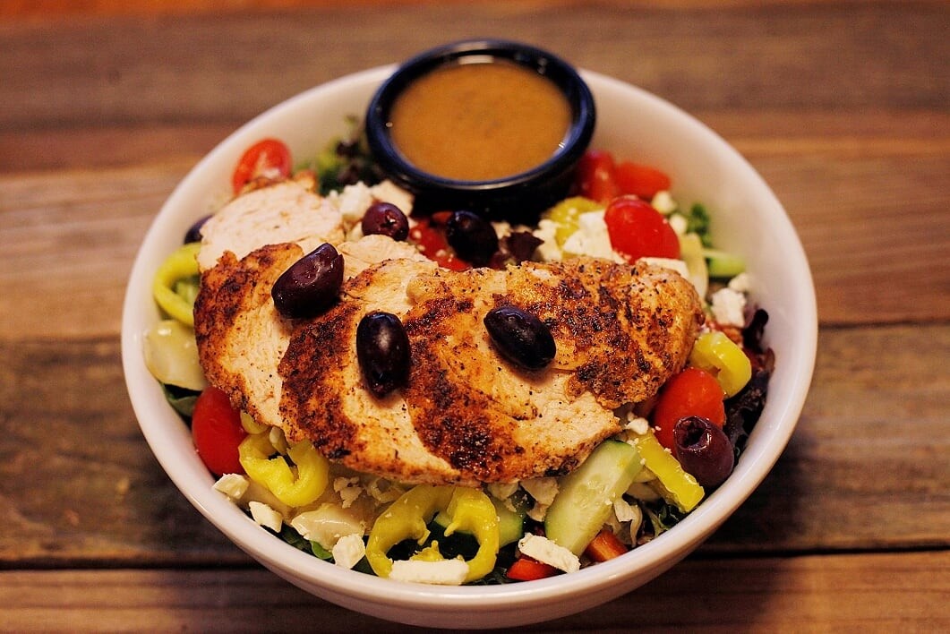 Blackened Chicken Greek Salad