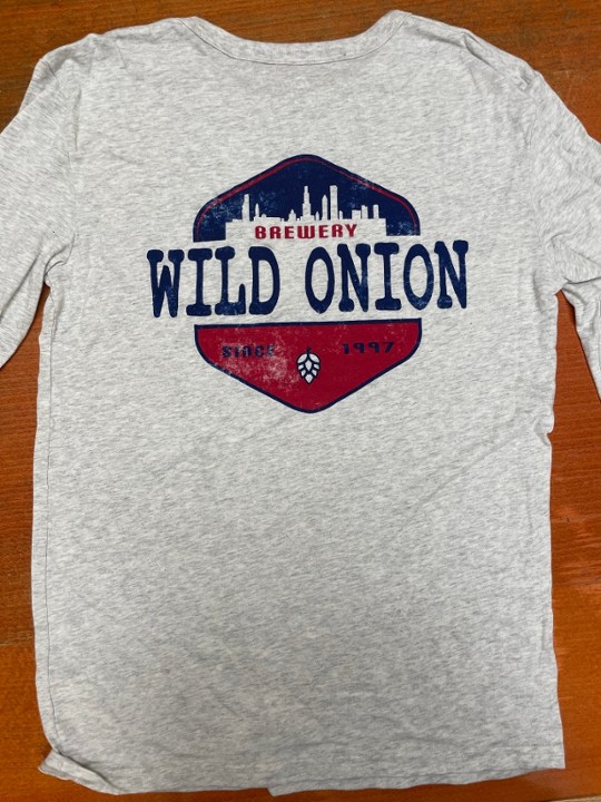 Long Sleeve Wild Onion T-shirt - Oatmeal (MEDIUM)