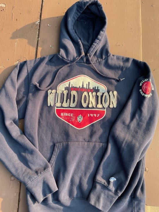 Hoodie-Wild Onion. - Navy