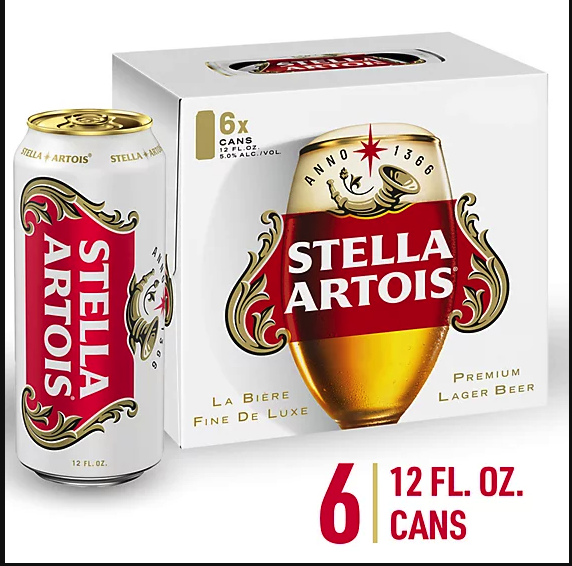 Stella Artois 6 pack 12 oz cans