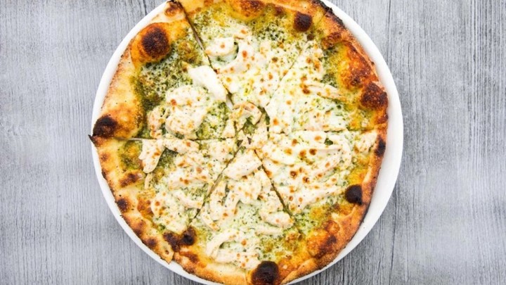 LG chicken pesto pizza^