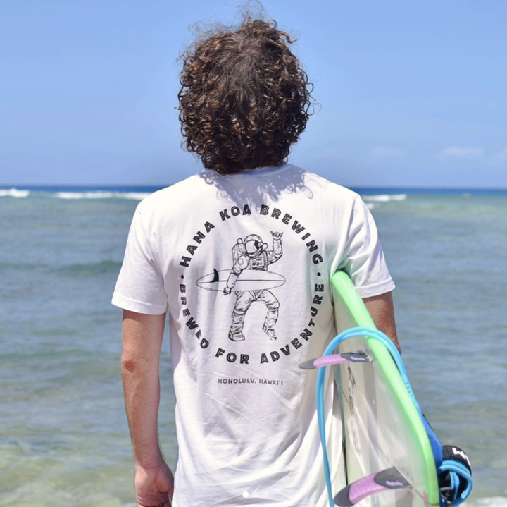 White Astronaut Surfer T-shirt