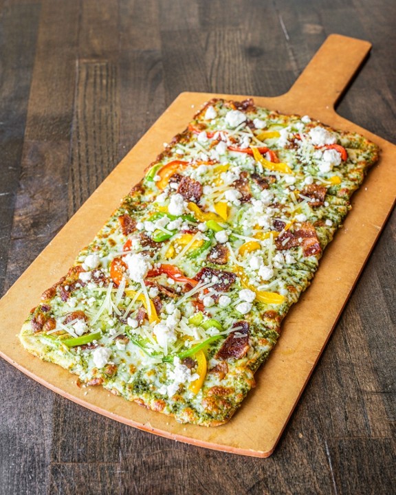 Pesto Bacon & Parmesan flatbread