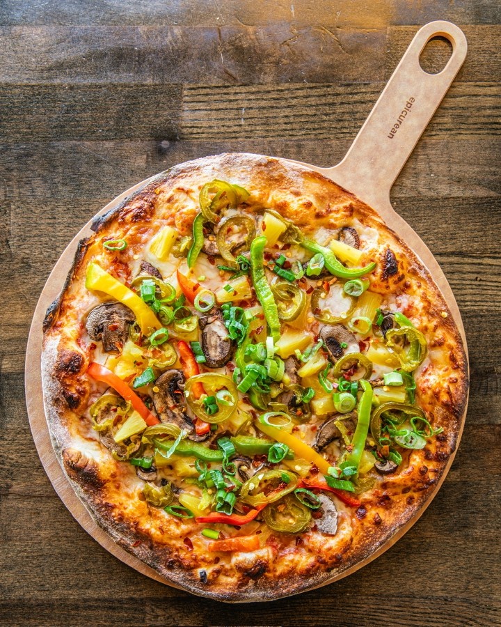 Spicy Hawaiian Veggie Pizza