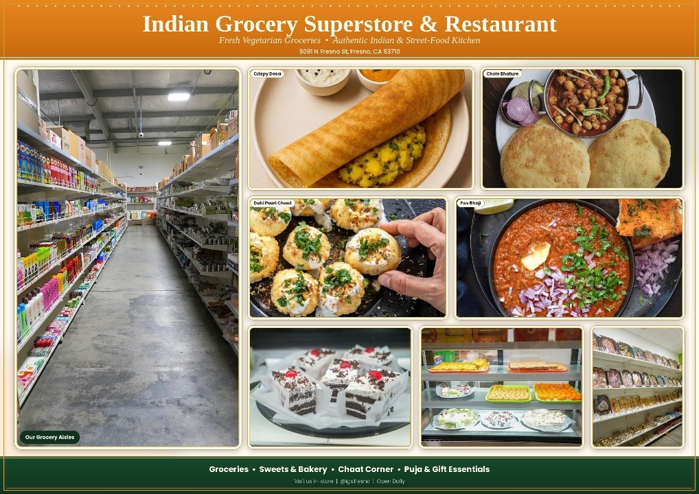 Indian Grocery Superstore (IGS) & Restaurant 5091 N Fresno St # 145 B