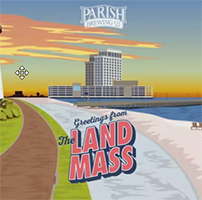 Draft Parish Greetings From The Land Mass Growler 64 oz