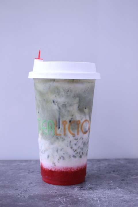 Strawberry Matcha Milk Tea