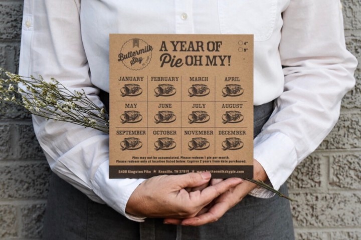 4” Year of Pie Card