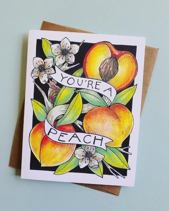 You Are A Peach Card
