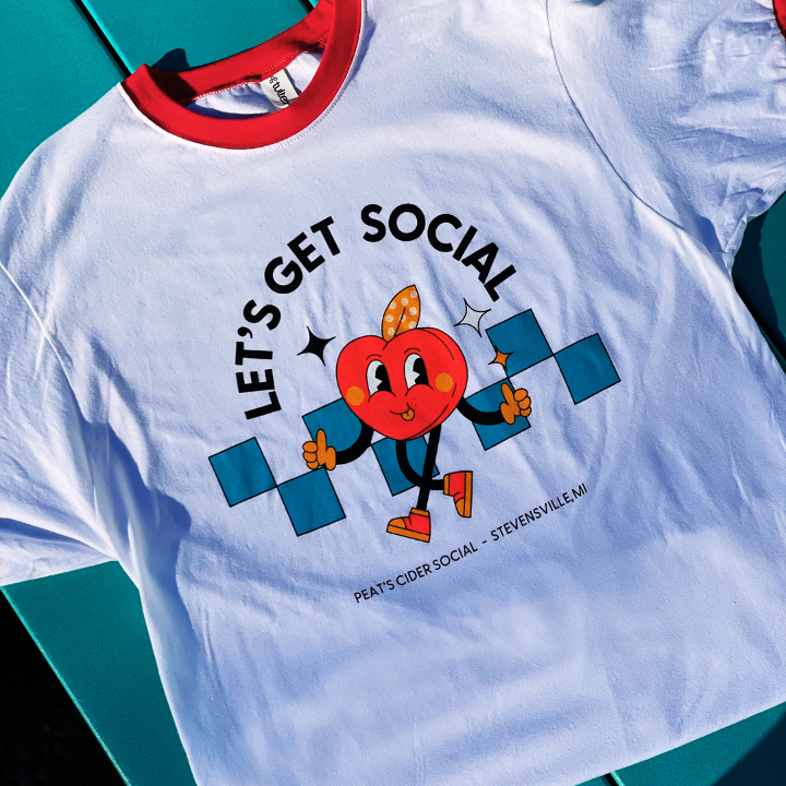 Let's Get Social Ringer Tee