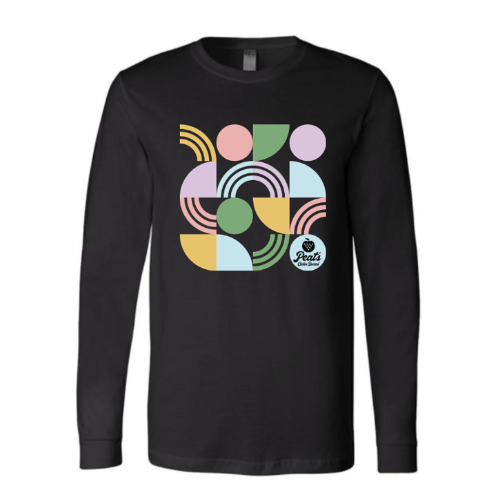 Long Sleeve Black Retro Pattern