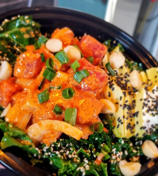 Asian Kale + Salmon Poke Topper
