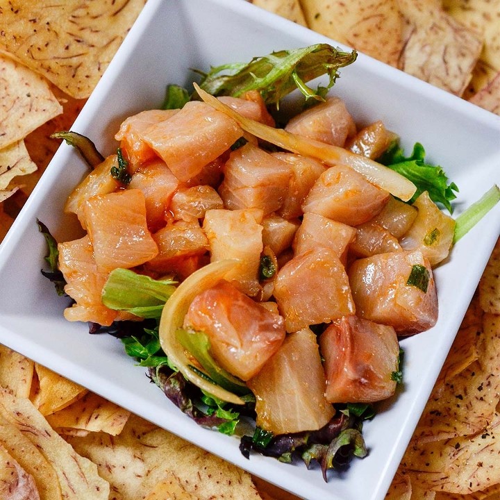 Hamachi Poke Taro Chips