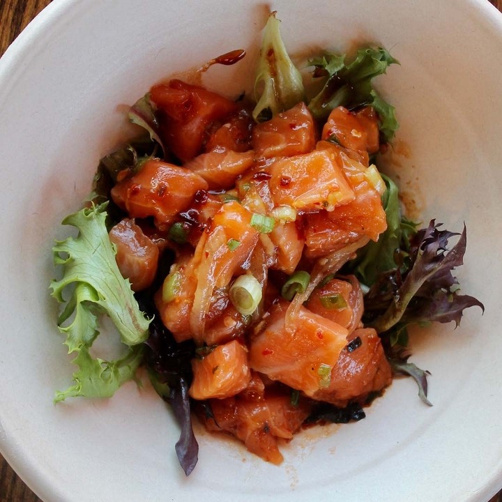 Salmon Poke Taro Chips