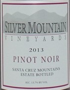 Silver Mountain Pinot Noir, Estate 2013