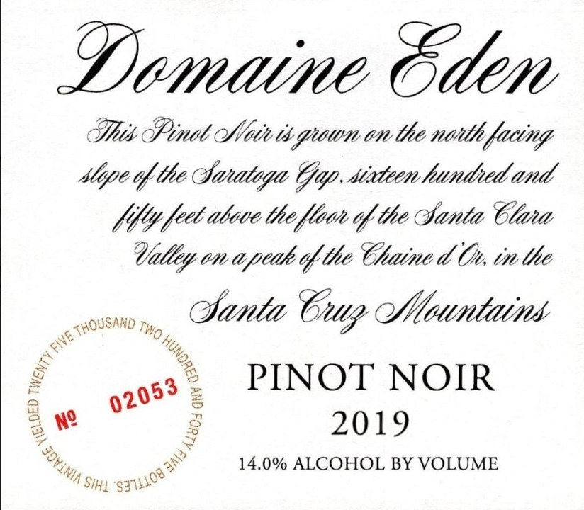 Domaine Eden Pinot Noir 2019