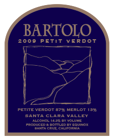 Bartolo Petit Verdot Santa Clara Valley 2009