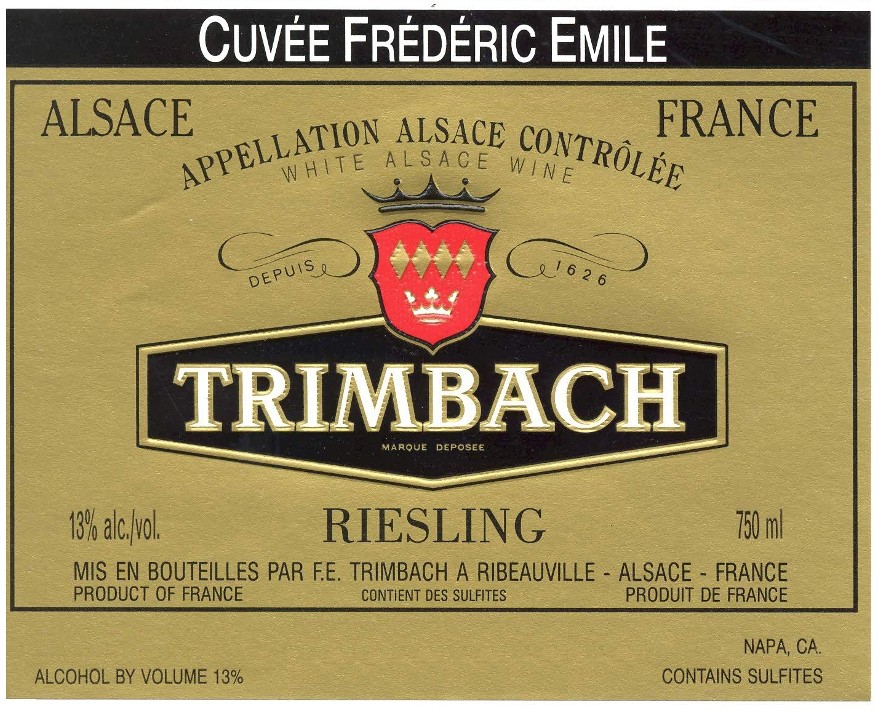 Trimbach Riesling 'Cuvée Frédéric Émile' 2016