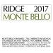 Ridge Vineyards Monte Bello Cabernet 2017