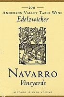 Navarro Vineyards Edelzwicker Anderson Valley 2017