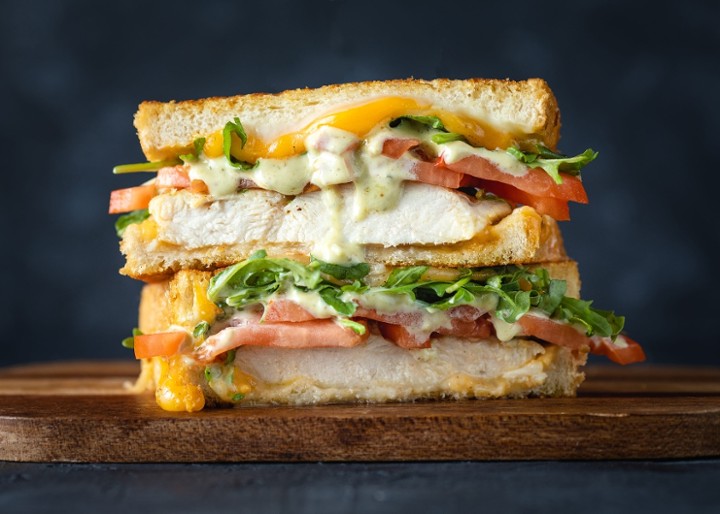 Chicken Pesto Grilled Cheese