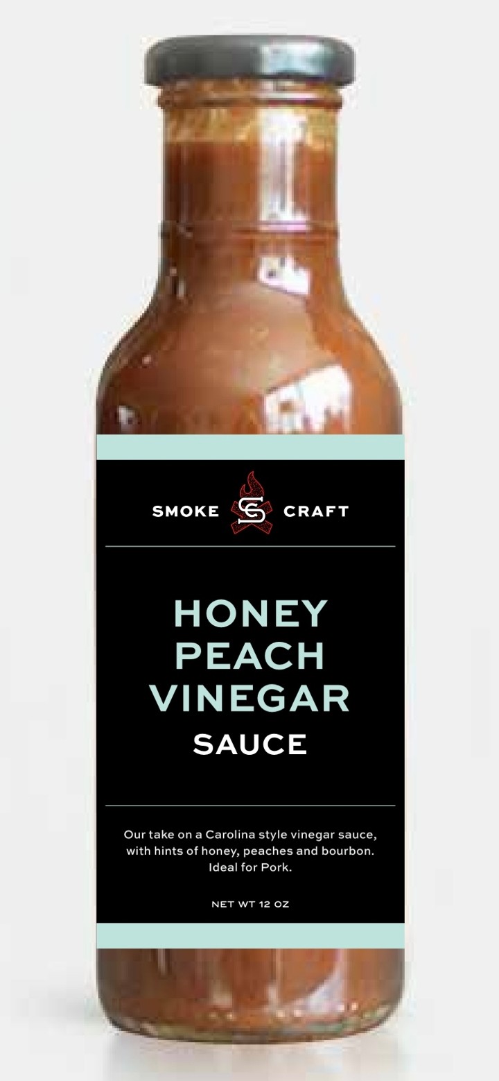 Honey Peach Vinegar BBQ Sauce - Bottle
