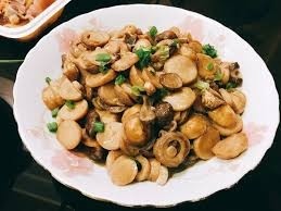 Stir Fried Button Mushrooms 炒蘑菇(D)