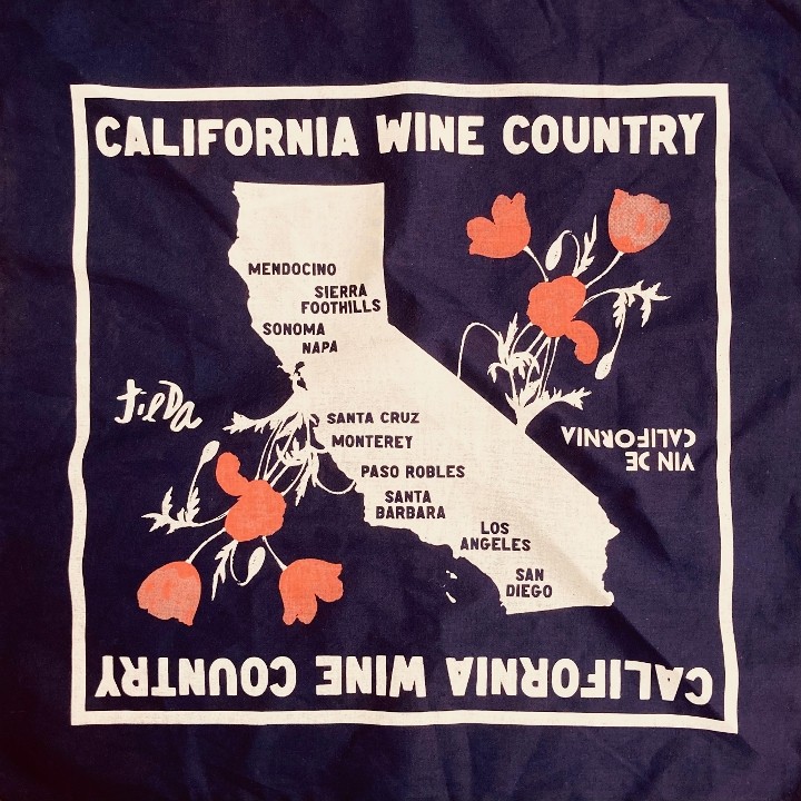 CA Wine Country Bandana - Navy