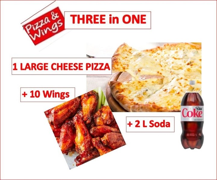THREE IN ONE WING PIZZA