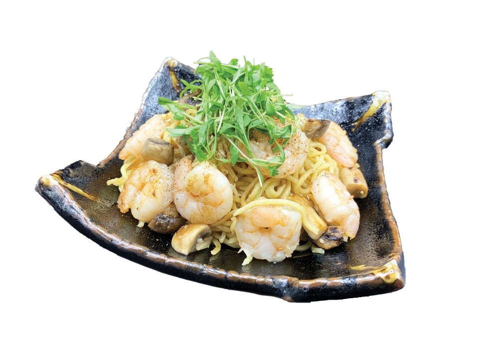 Garlic Shrimp Yakisoba