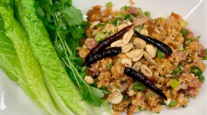 Lao Crispy Rice Salad (Nam Khao)