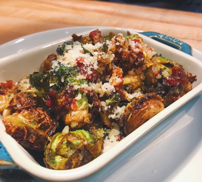 FIRE ROASTED BRUSSELS SPROUTS