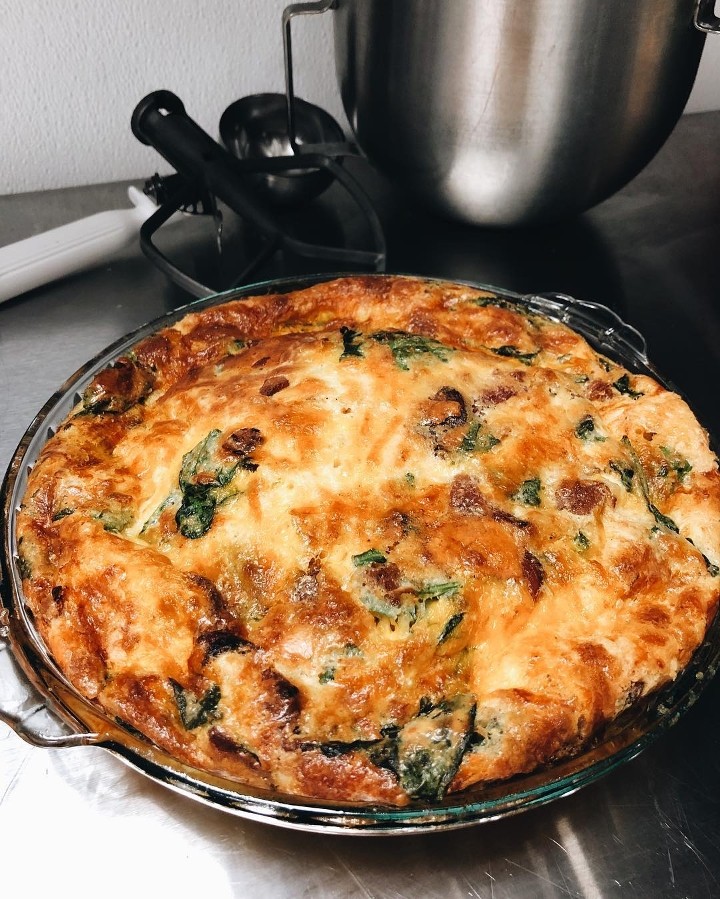 Quiche - bacon and spinach 