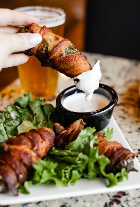 BACON WRAPPED JALAPENOS (4)